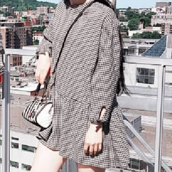 ZARA Gingham Checkered Loose Dress - Picture 5 of 5
